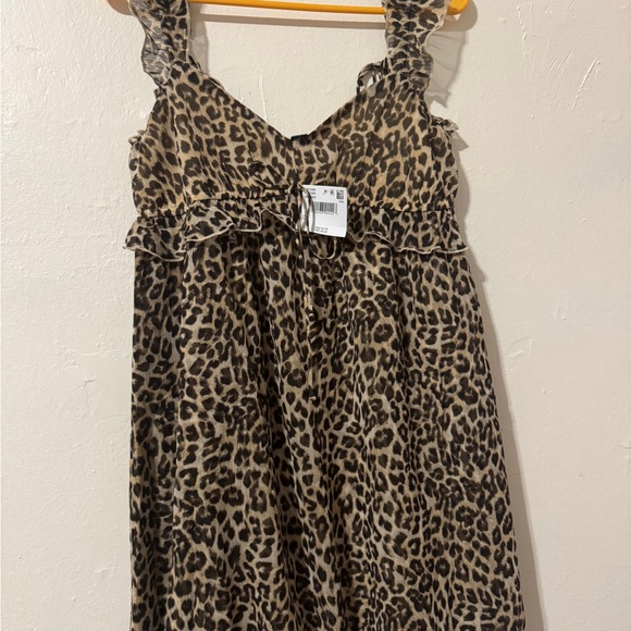 American Eagle Outfitters Brown Leopard Mini Dress - Picture 2 of 3
